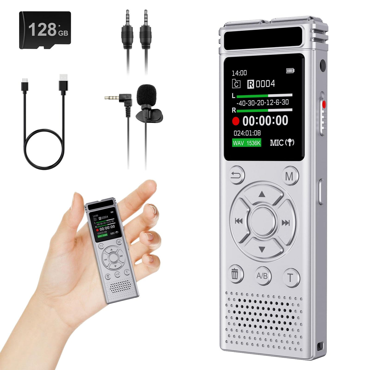 Digital Voice Recorder with Playback B993