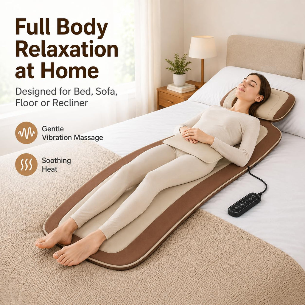 Vibration Massage Mat with Heat and Lumbar Support O834