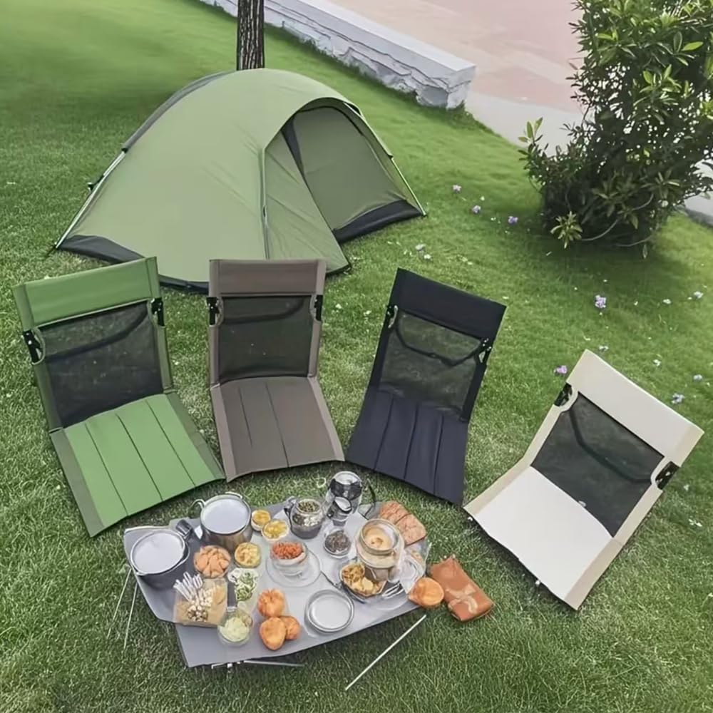 2 Pack Foldable Camping Chairs with Mesh Backrest E7220
