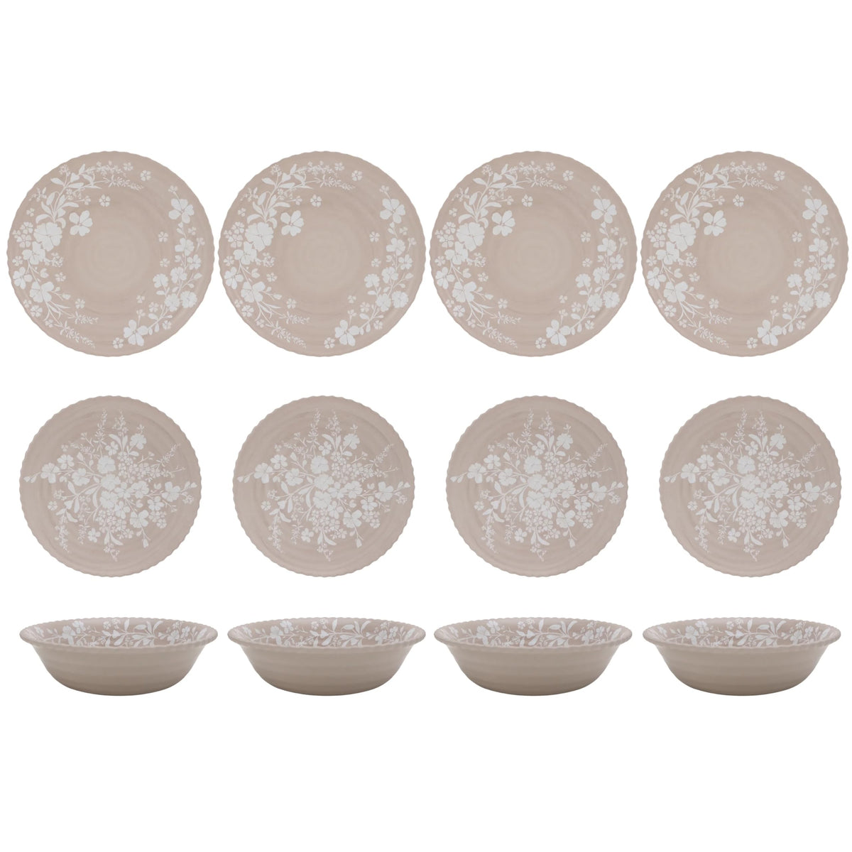 12-Piece Bamboo Melamine Dinnerware Set R3936