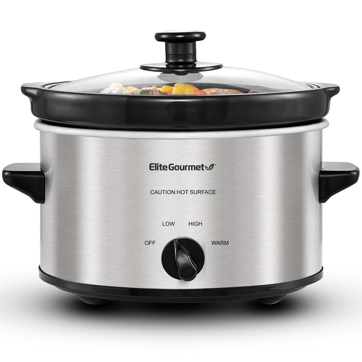 Electric Oval Slow Cooker, 2 Qt, Stainless Steel R305004