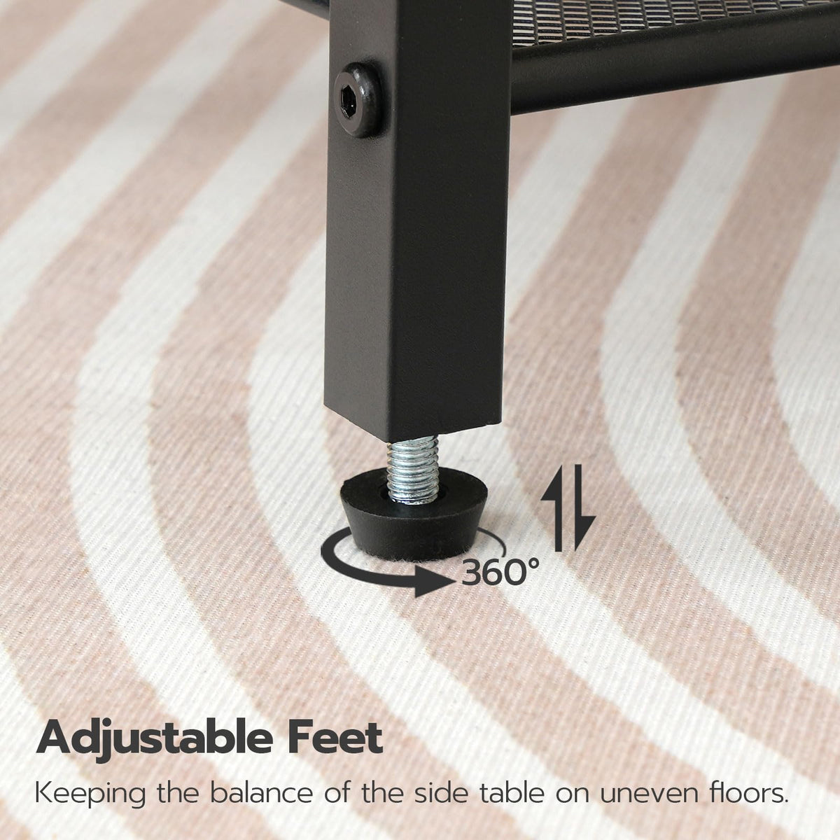 Tall End Table with Charging Station U1076