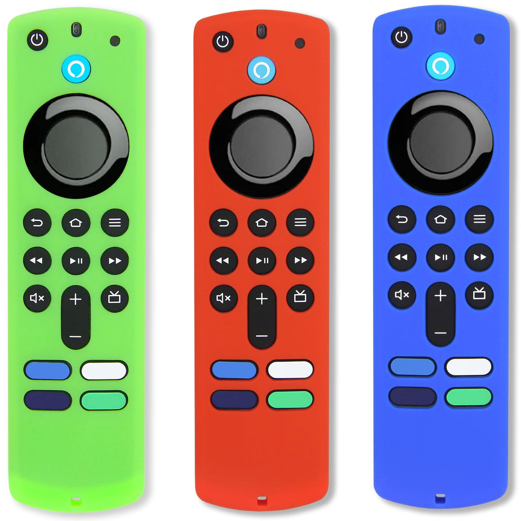 Silicone Remote Covers 3pcs Glow Green Blue Red C1937