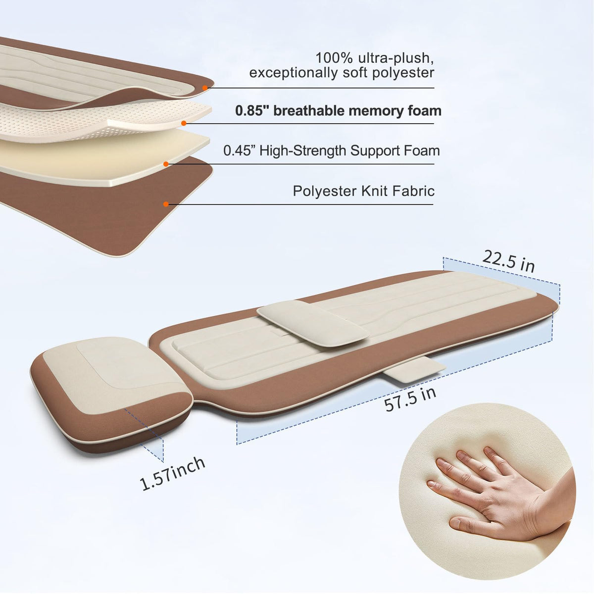 Vibration Massage Mat with Heat and Lumbar Support O834