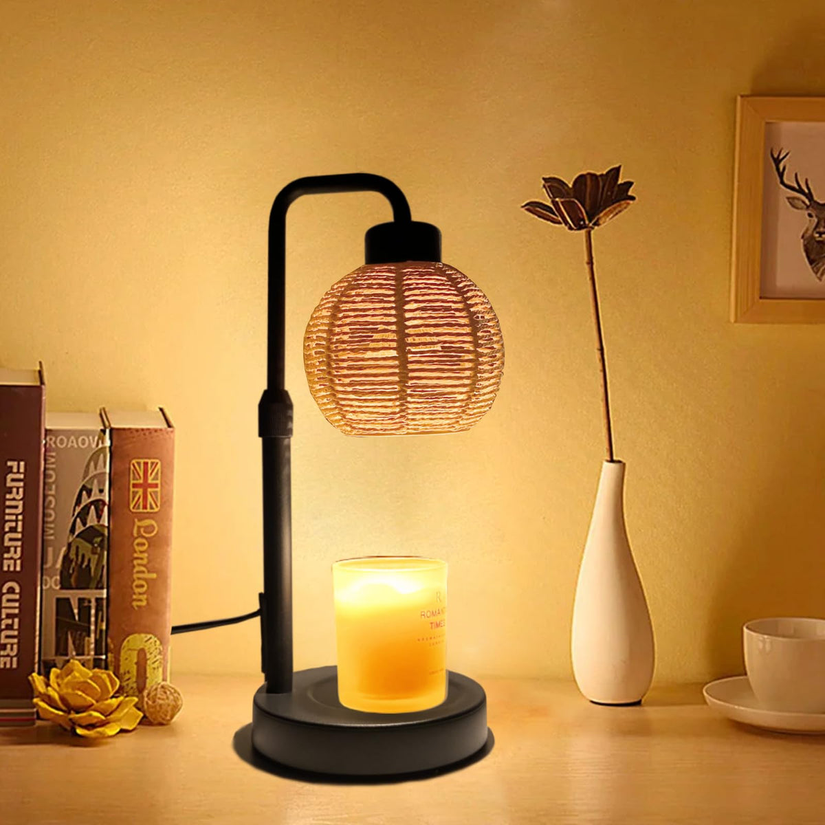 Electric Candle Warmer Lamp with Timer, Adjustable Dimmable S415066