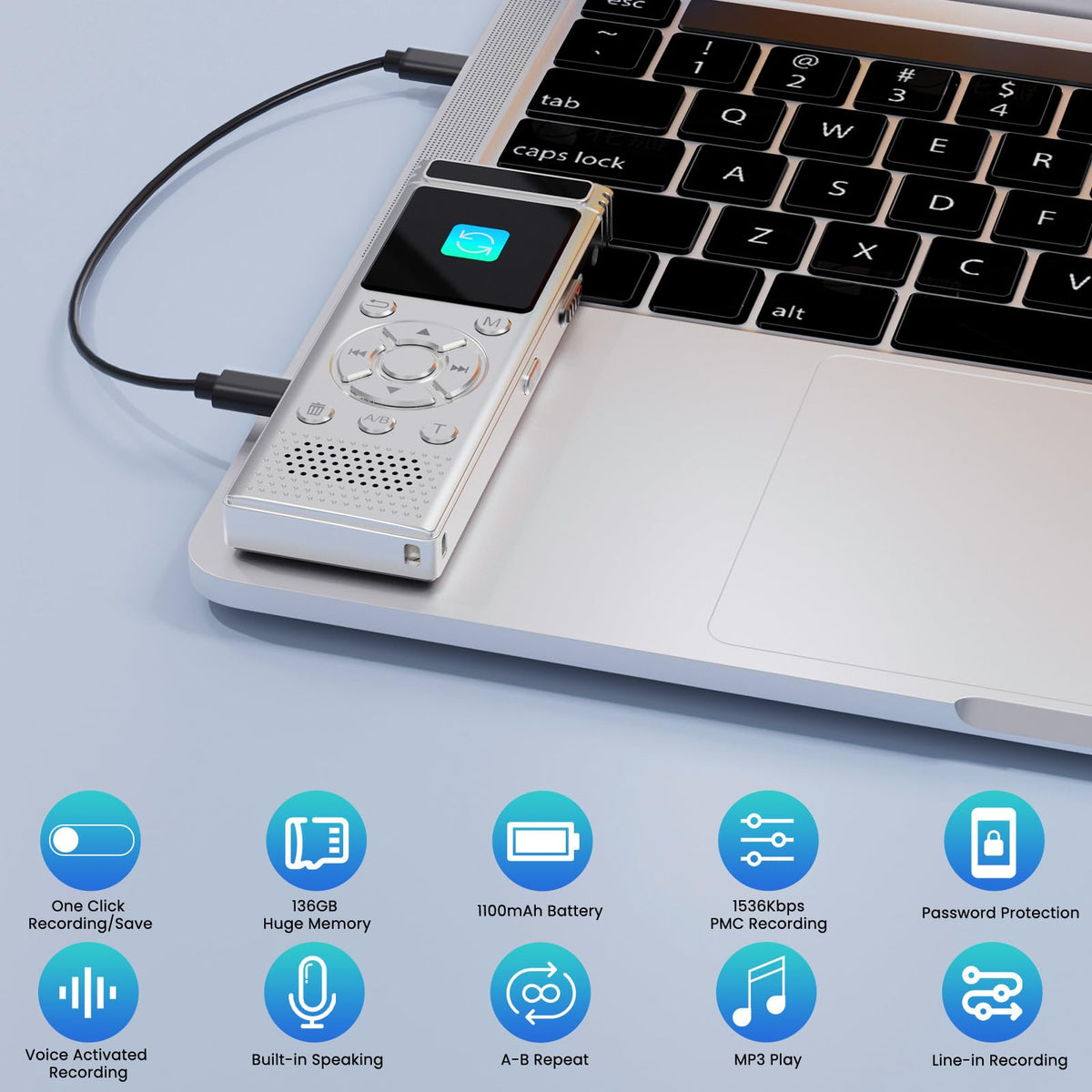 Digital Voice Recorder with Playback B993