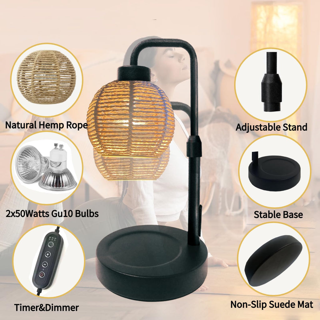 Electric Candle Warmer Lamp with Timer, Adjustable Dimmable S415066