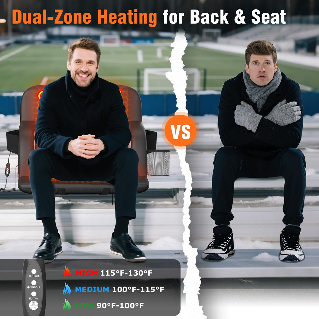 21" Wide Heated Stadium Seats for Bleachers with USB C94665