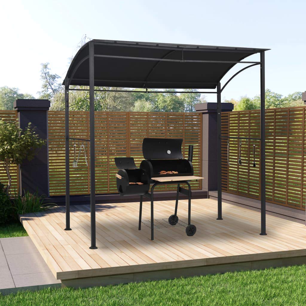 Heavy Duty Canopy Tent 84.6"x59.1"x86.6" Anthracite Steel A24269