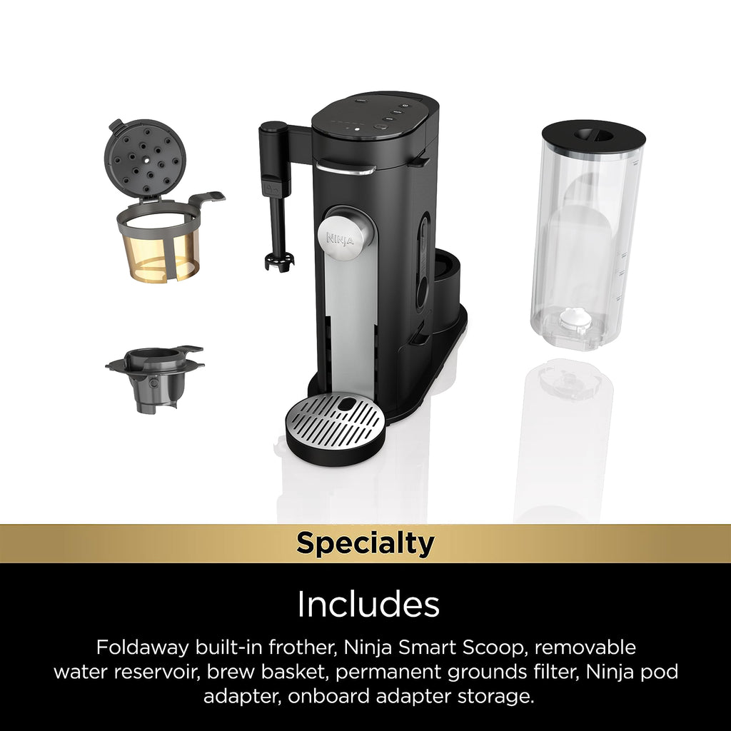Single-Serve Coffee Maker with Milk Frother, Black Z469985