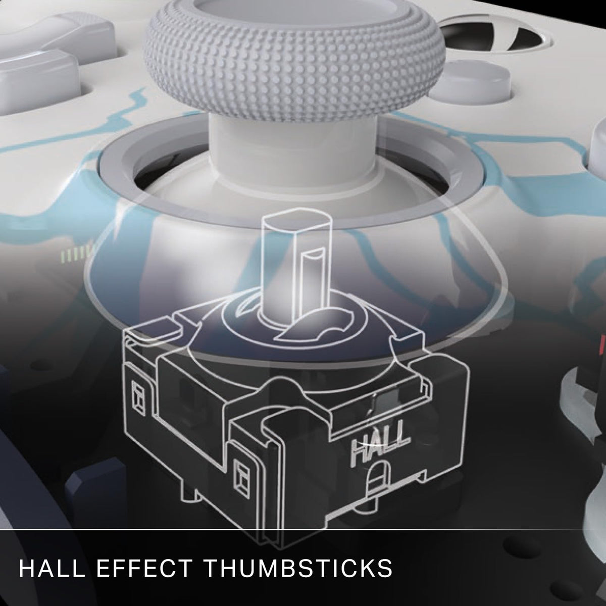 Wired Gaming Controller with Hall Effect Thumbsticks F523874