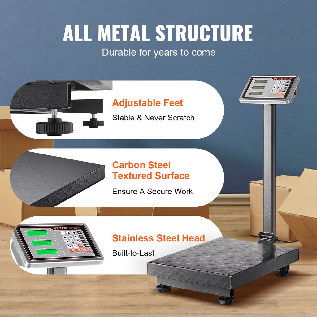 660 lbs Stainless Steel Digital Platform Scale E74434