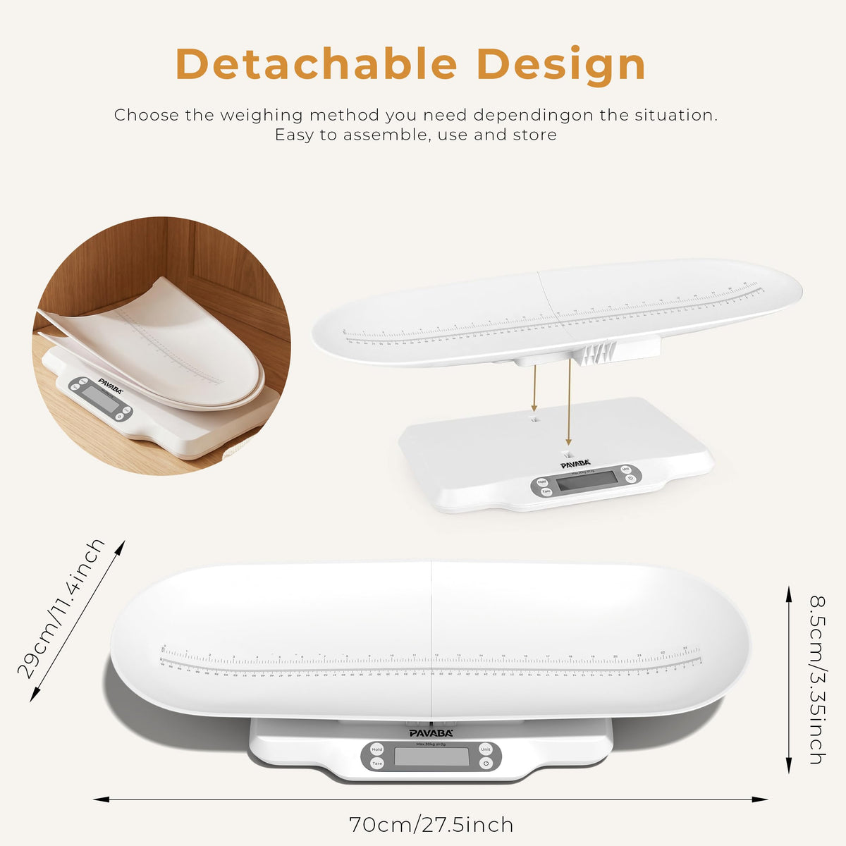 Digital Baby Scale with Removable Tray H950