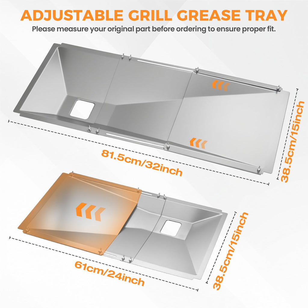 Adjustable Universal Grease Tray with Catch Pan T427574