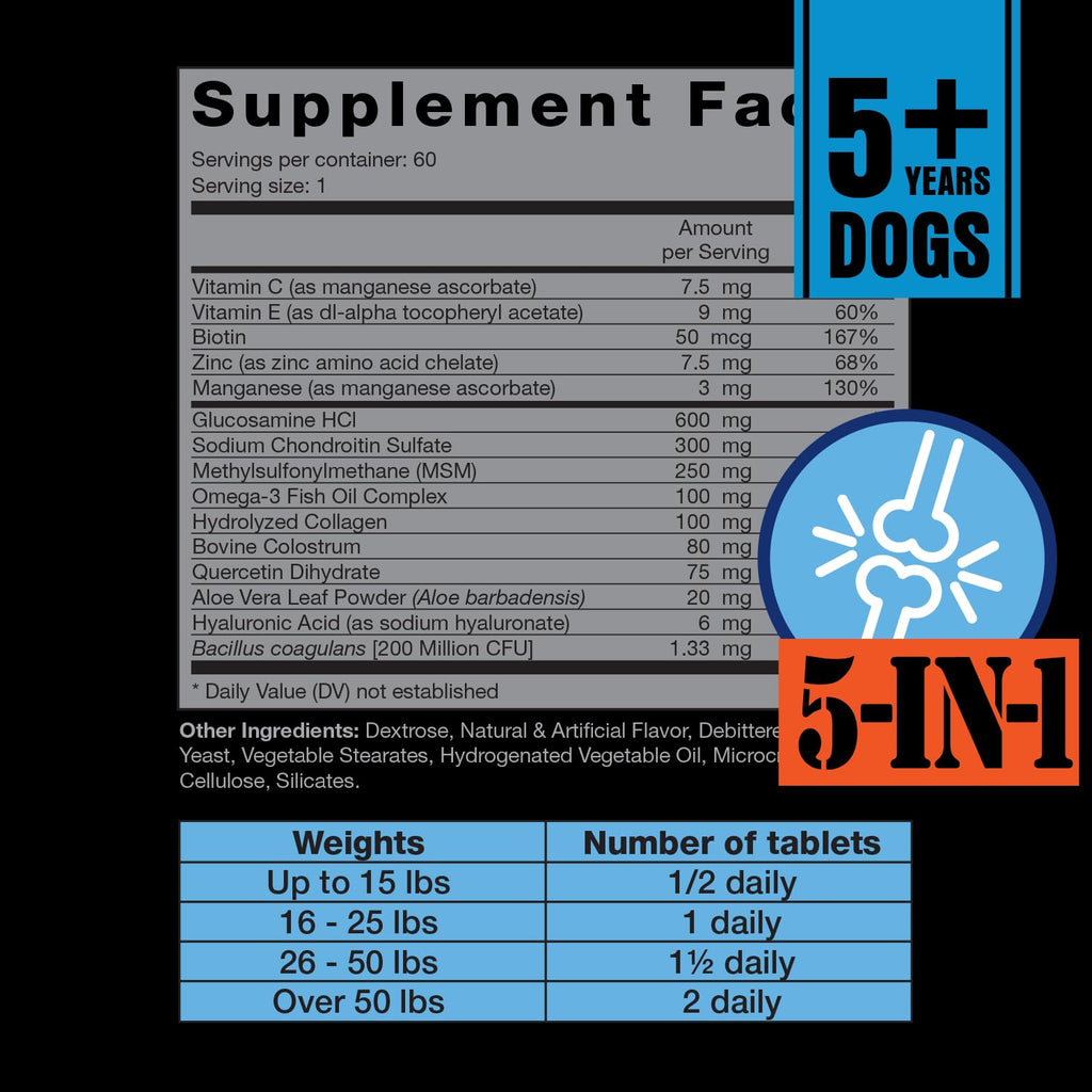 Glucosamine Hip & Joint Supplement 60 Chewable Tablet Y220