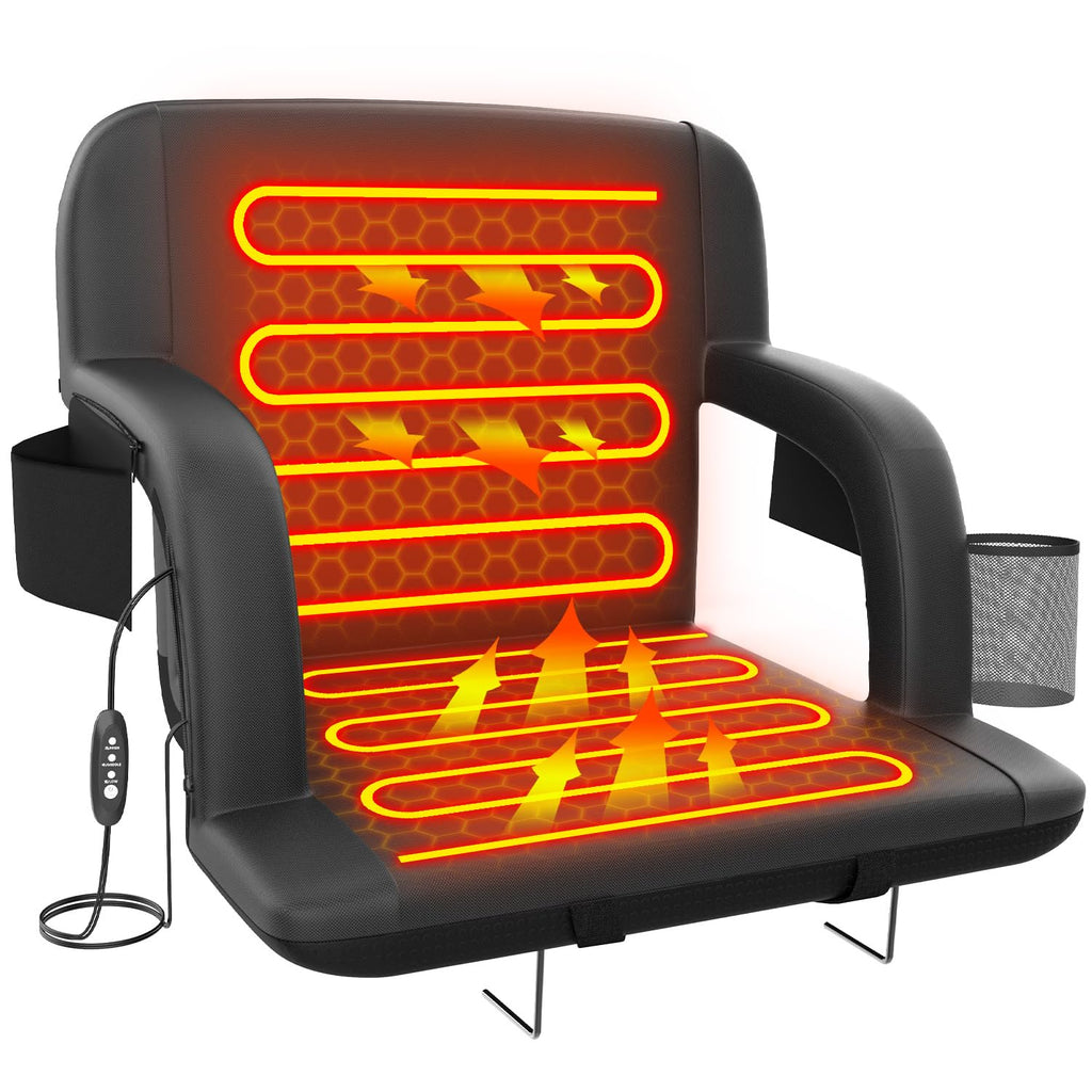21" Wide Heated Stadium Seats for Bleachers with USB C94665