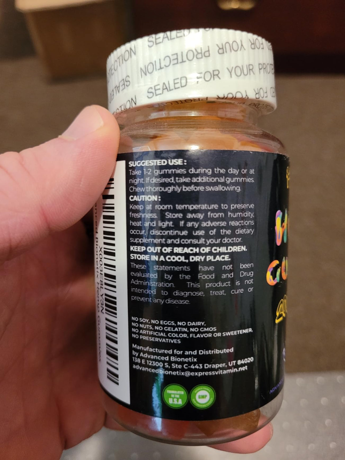 Hemp Gummies 60 Count B6720