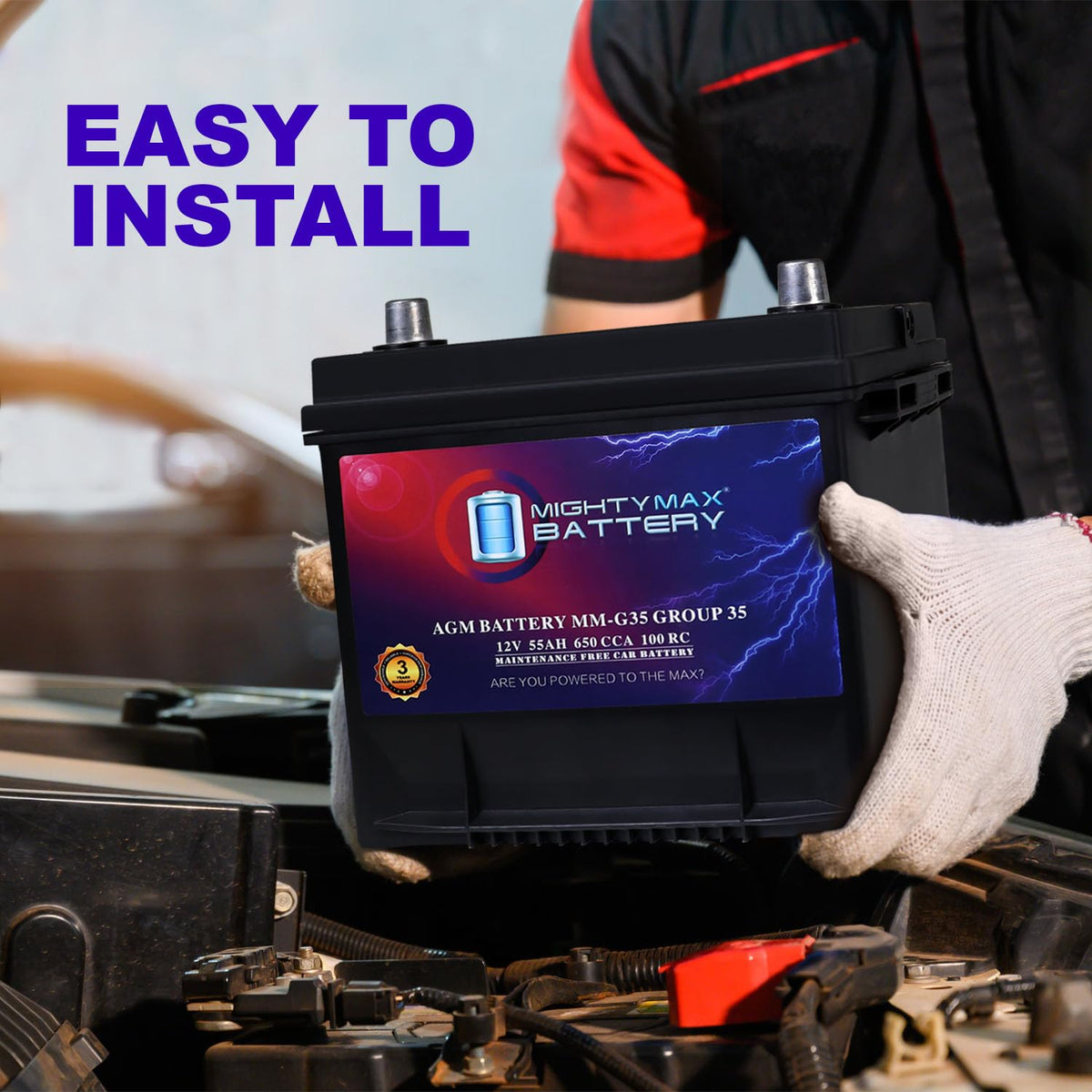 12V 55Ah AGM Replacement Battery O26028