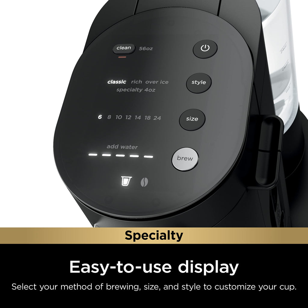 Single-Serve Coffee Maker with Milk Frother, Black Z469985