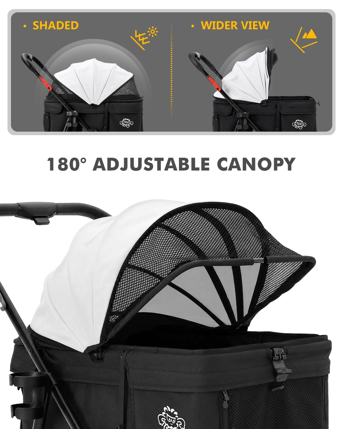 Black Foldable Dog Stroller O484