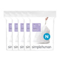 100 Count Drawstring Kitchen Trash Bags, 40-50 Liter, White W610