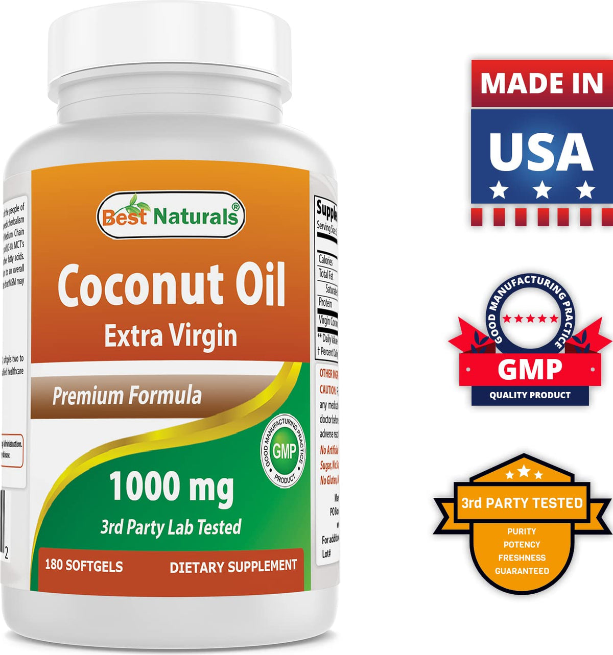 Extra Virgin Coconut Oil & MSM 1000 mg Z960
