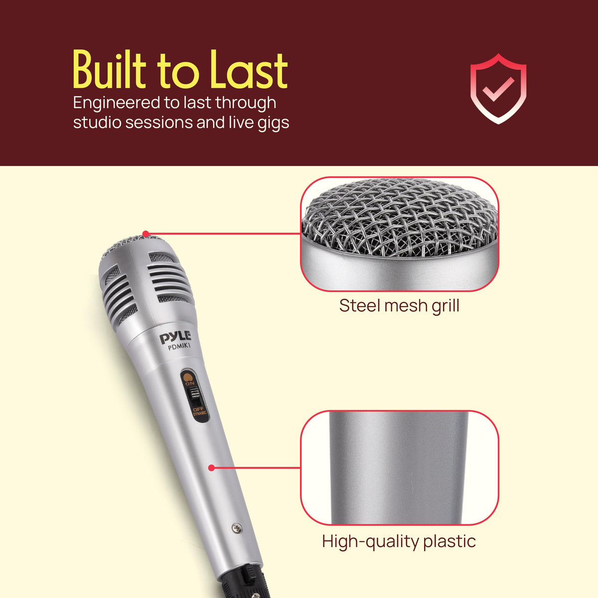 Wired Dynamic Handheld Microphone with XLR Cable V566
