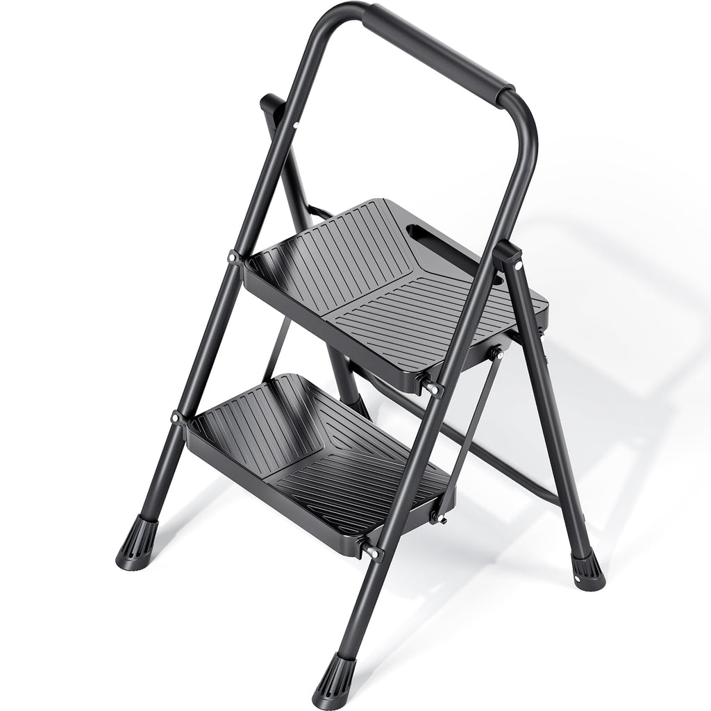 Folding 2 Step Ladder with Anti-Slip Pedals E520