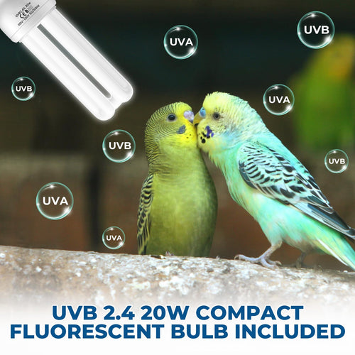2.4% UVB Bird Cage Light Fixture Combo Kit with Adjustable Timer U771307
