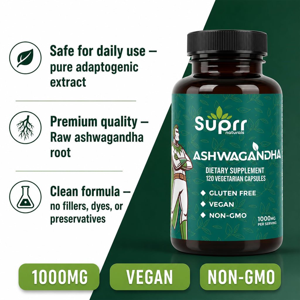 Ashwagandha 1000mg Supplement 120 Capsules T412189