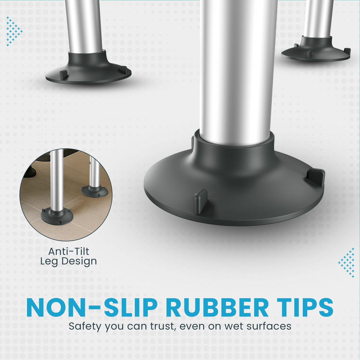 Adjustable Swivel Shower Stool with Non-Slip Feet V1127