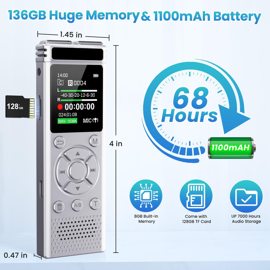 Digital Voice Recorder with Playback B993