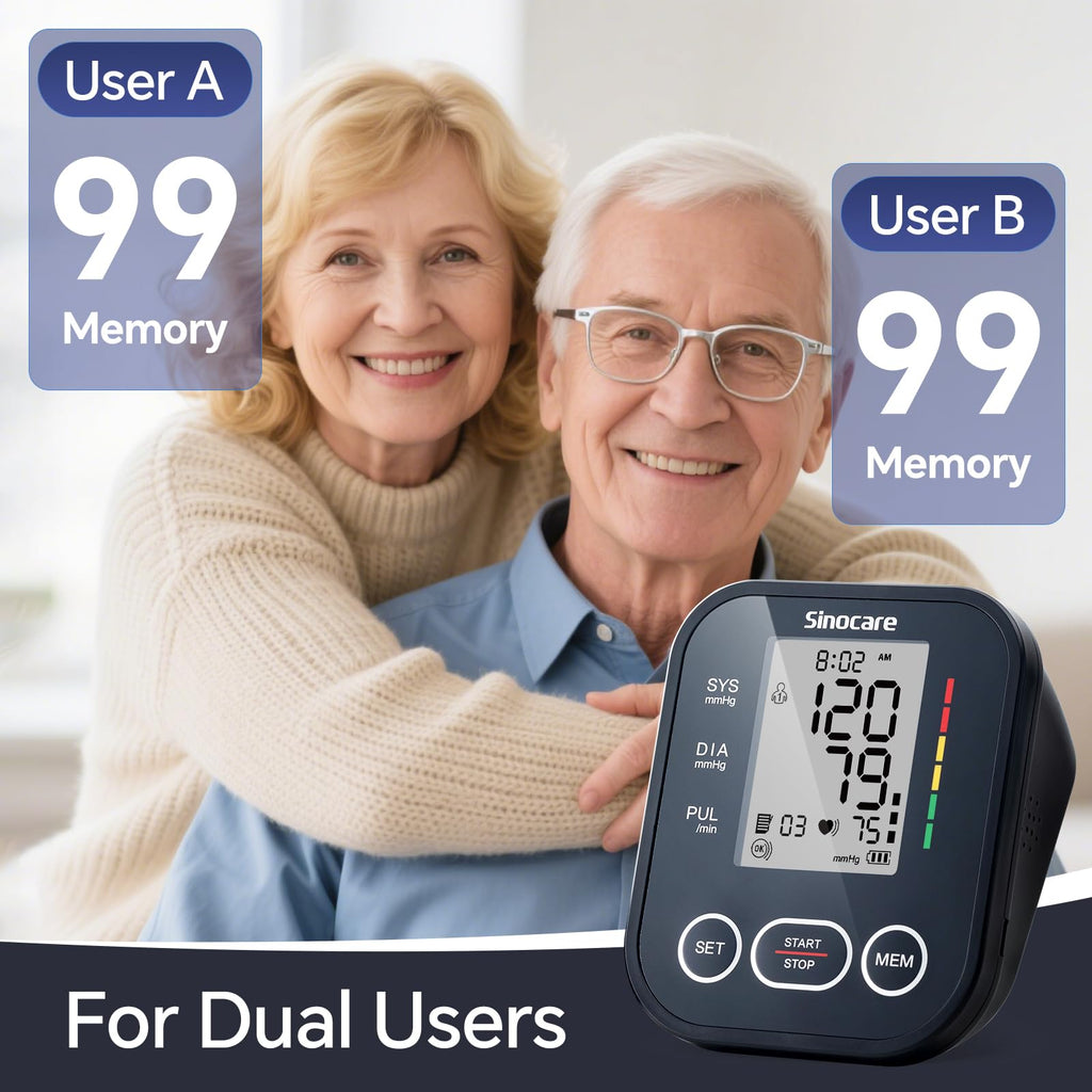 Upper Arm Blood Pressure Monitor with Adjustable Arm Cuff A600812