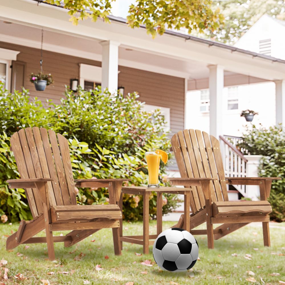Solid Cedar Wood Folding Adirondack Chair Set of 2 B593545
