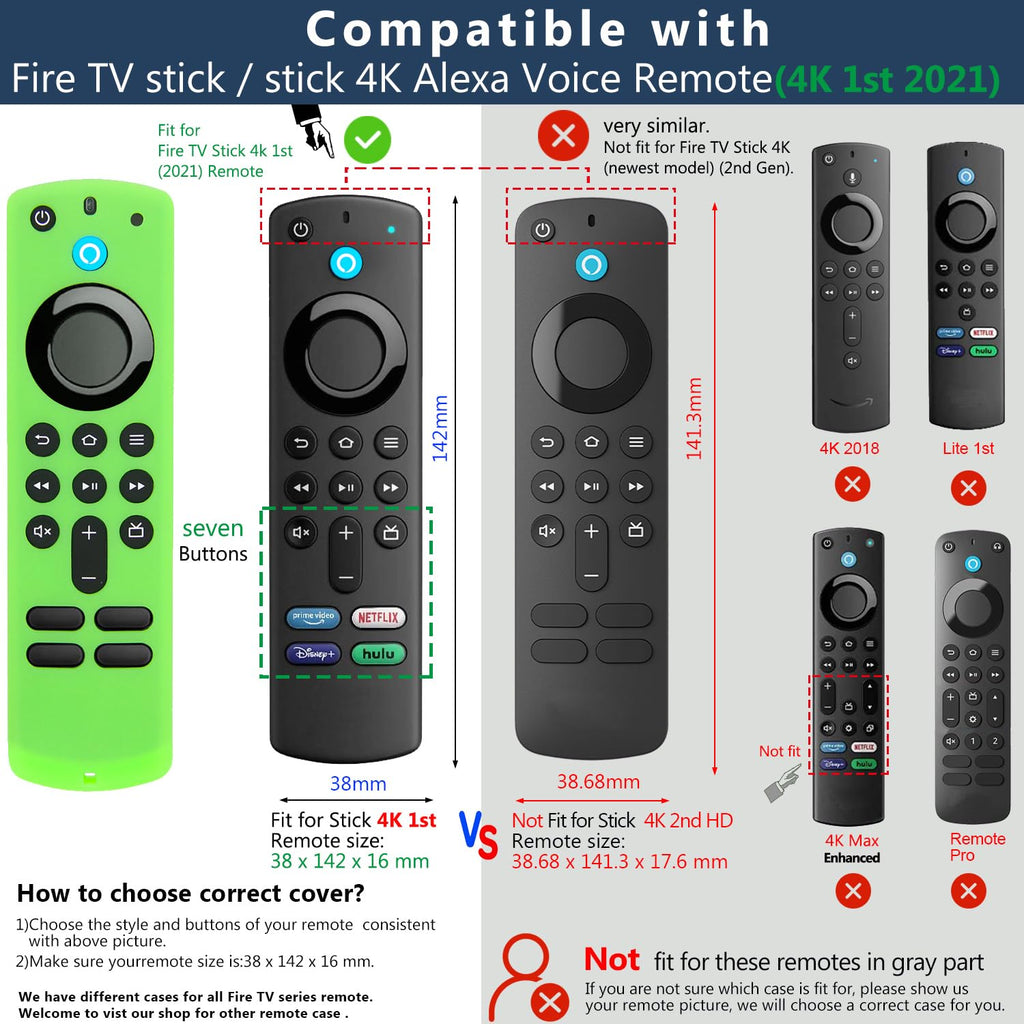 Silicone Remote Covers 3pcs Glow Green Blue Red C1937
