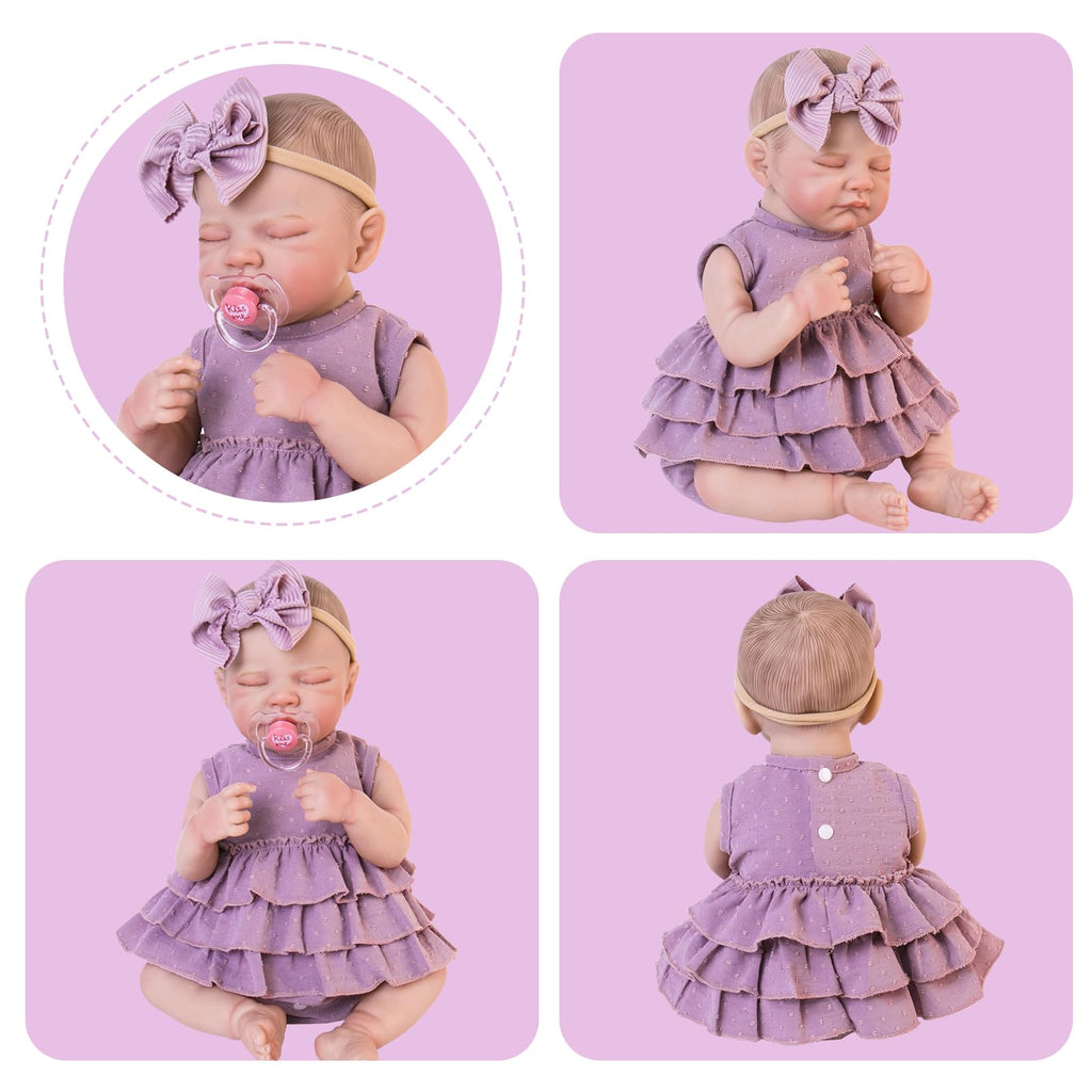 20 Inch Purple Dress Doll Clothing Set S178