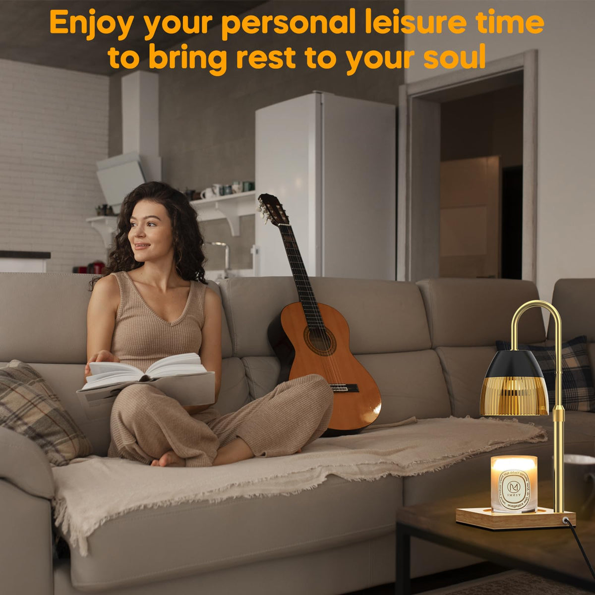 Candle Warmer Lamp with Timer Auto Off, Dimmable Height Adjustable Wax Melting Lamp F844596