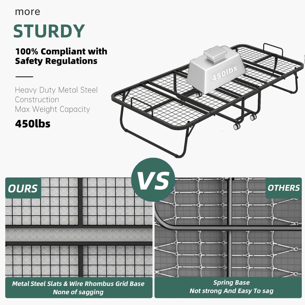 Folding Bed with Mattress Y46058