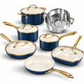 12 Pc Titanium Ceramic Nonstick Cookware Set Y4324