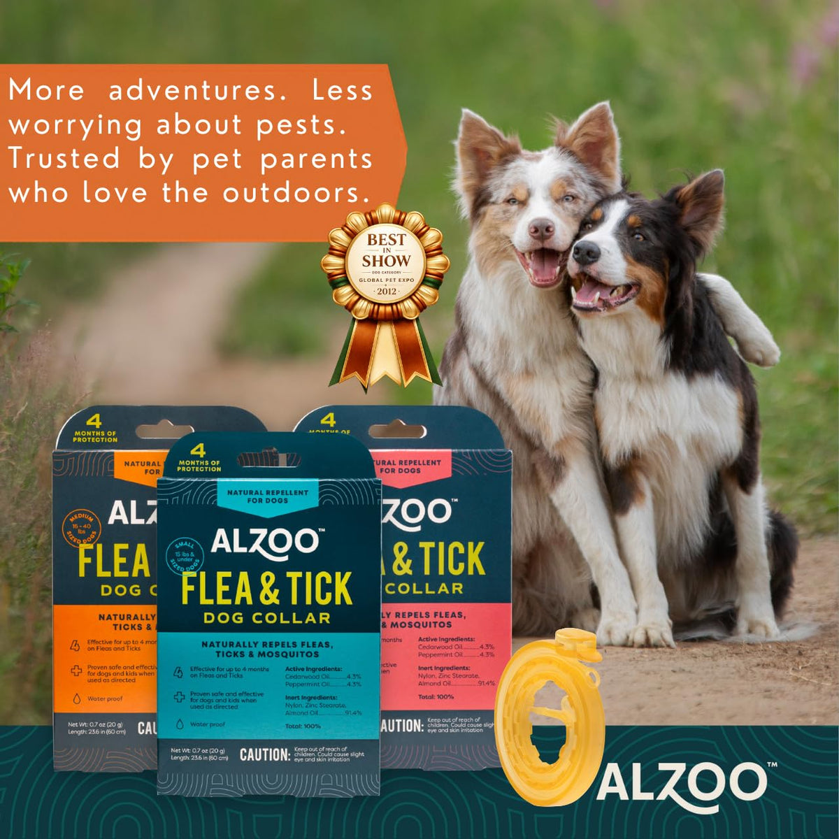 Plant-Based Flea & Tick Dog Collar for Small-Sized Dogs H832825