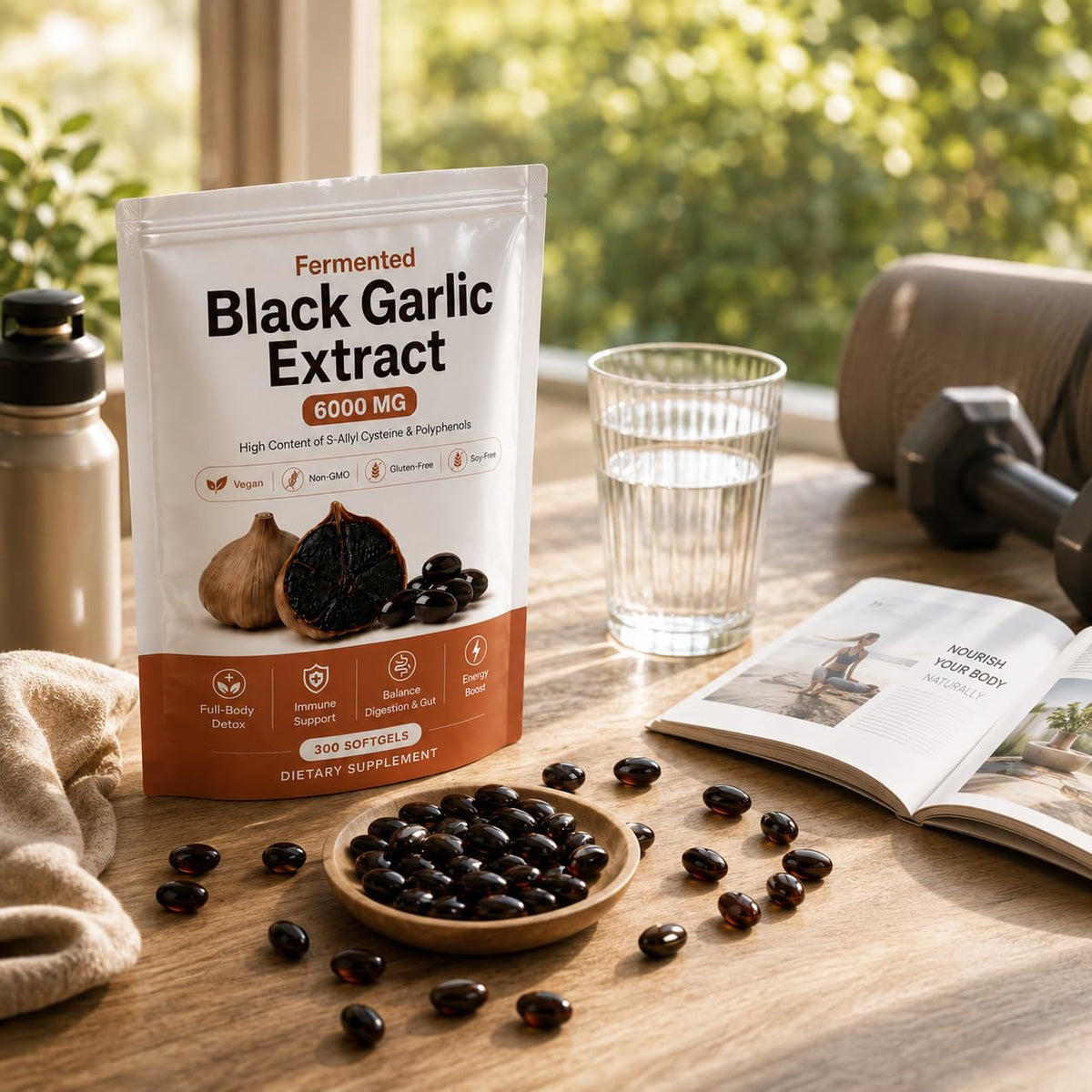 Fermented Black Garlic Extract Softgel 300 Capsules V690646