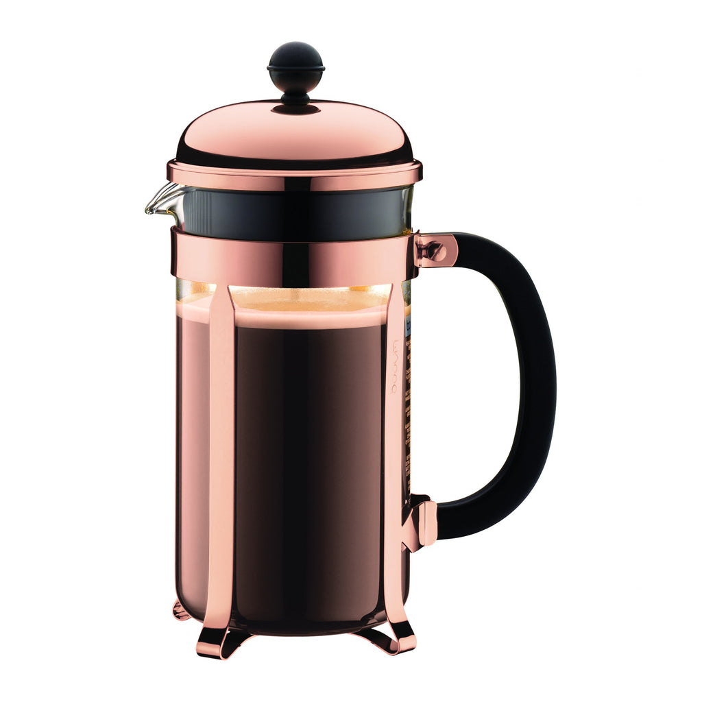 8 Cup French Press Coffee Maker and 2 Piece Glass Set I3339