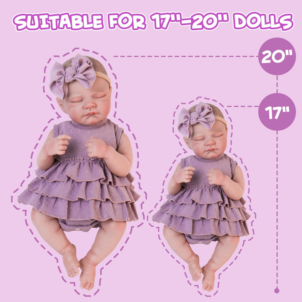 20 Inch Purple Dress Doll Clothing Set S178
