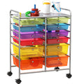 12 Drawers Rolling Utility Cart Organizer J631