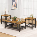 3 Pieces Coffee Table Set with 2 End Side Tables U518