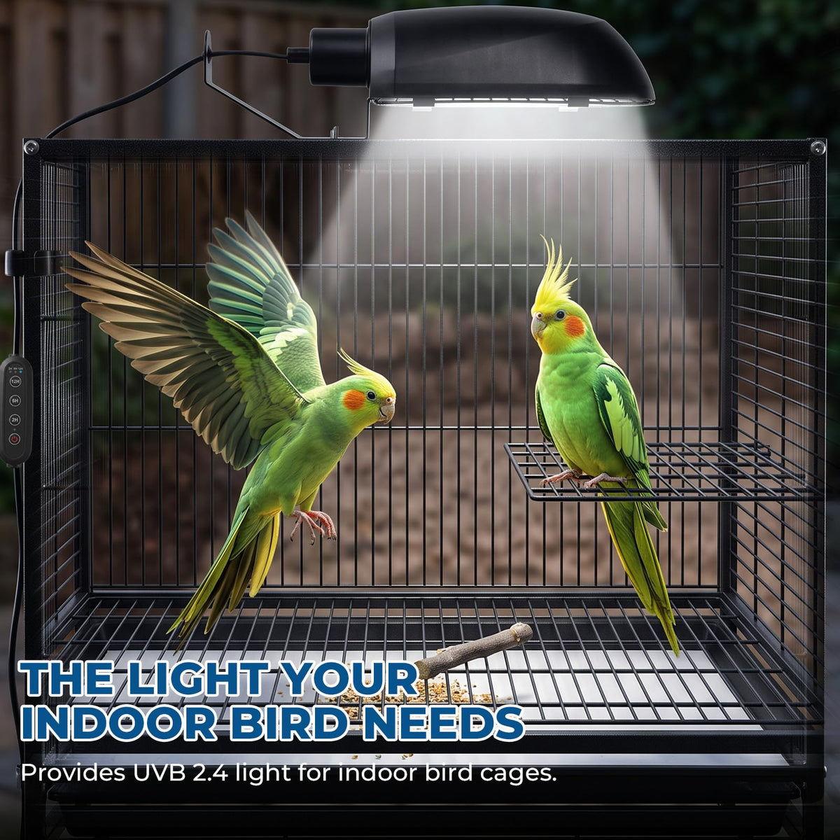 2.4% UVB Bird Cage Light Fixture Combo Kit with Adjustable Timer U771307