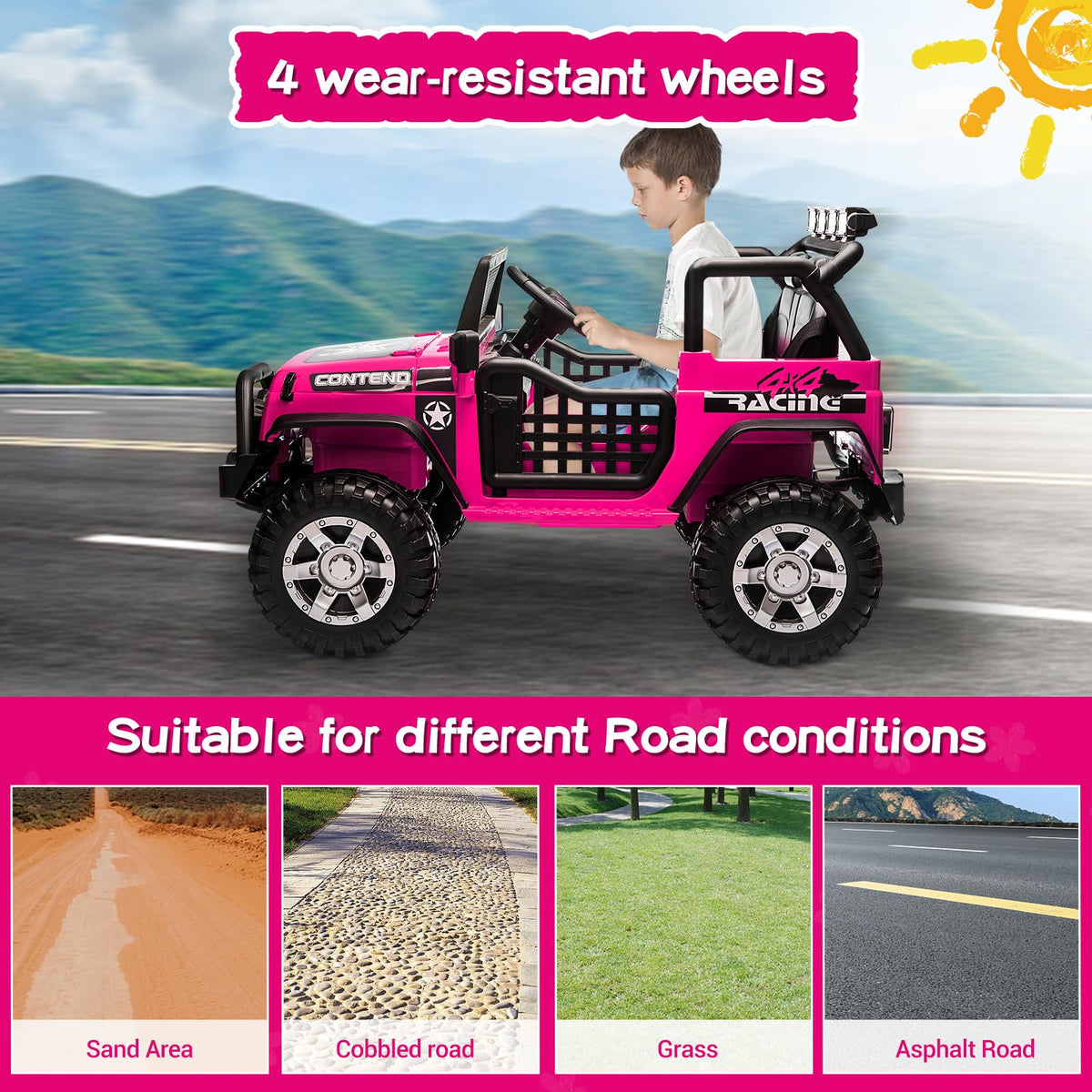 2 Seater Electric Car for Kids with Parent Remote F64459