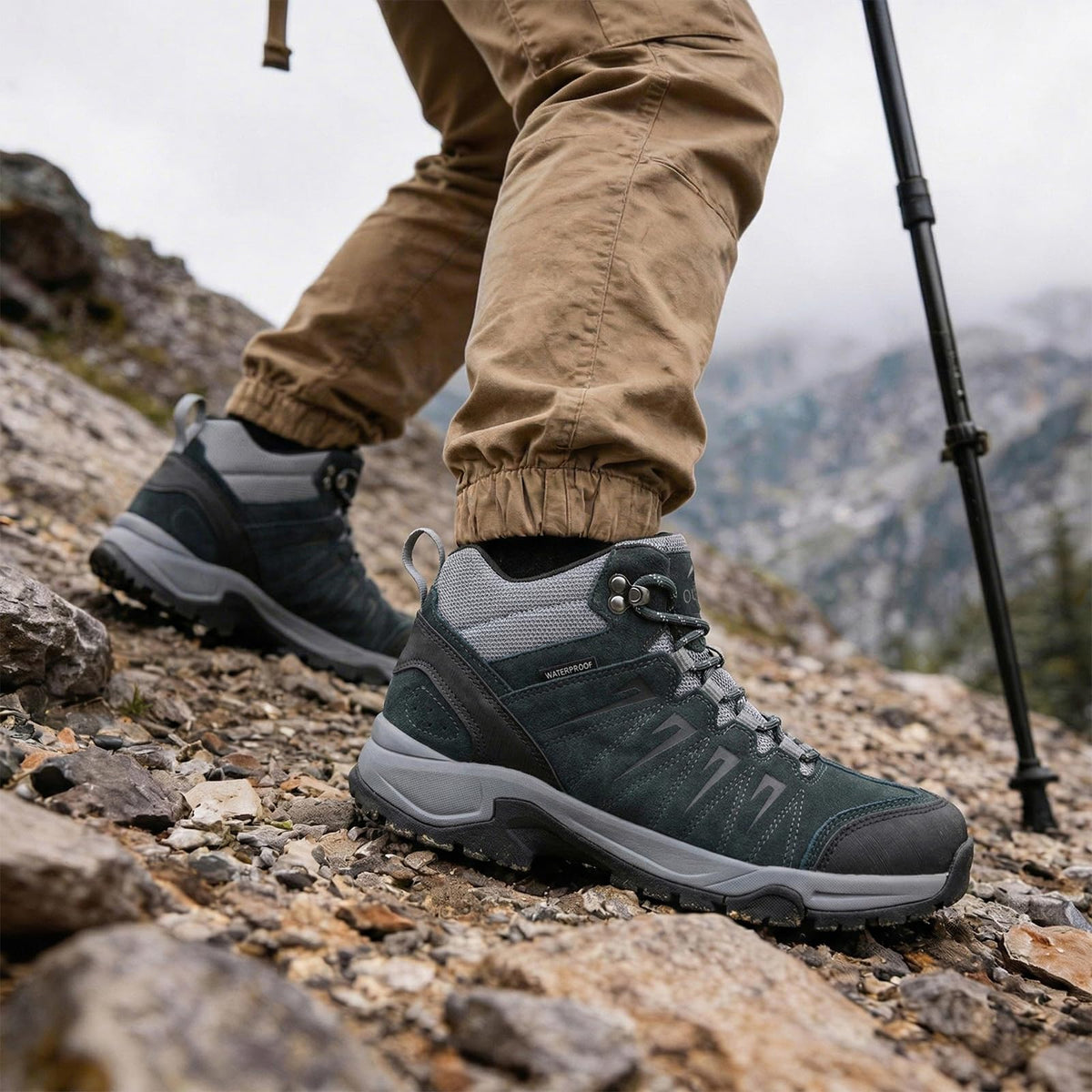 Waterproof Lightweight Leather Mid Ankle Hiking Boots L45200