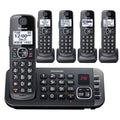 Metallic Black 5 Handset Cordless Phone System with Answering Machine V692143