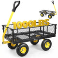 Steel Garden Cart 1000 lb Capacity Removable Sides N13980